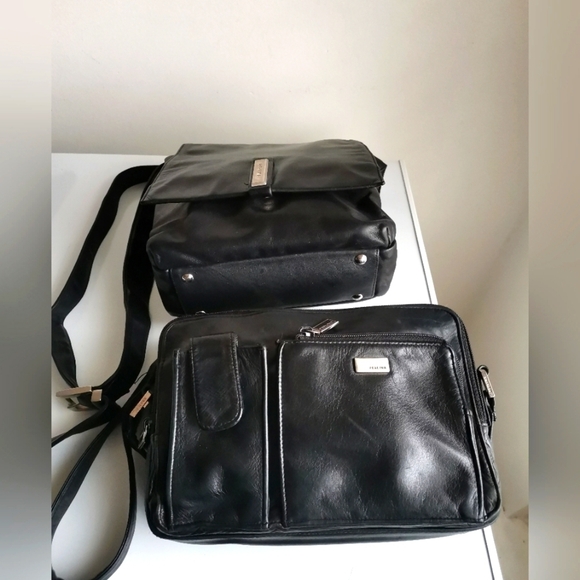 PERLINA NEW YORK LEATHER CROSSBODY BAGS BUNDLE (2 BAGS) - Picture 1 of 13